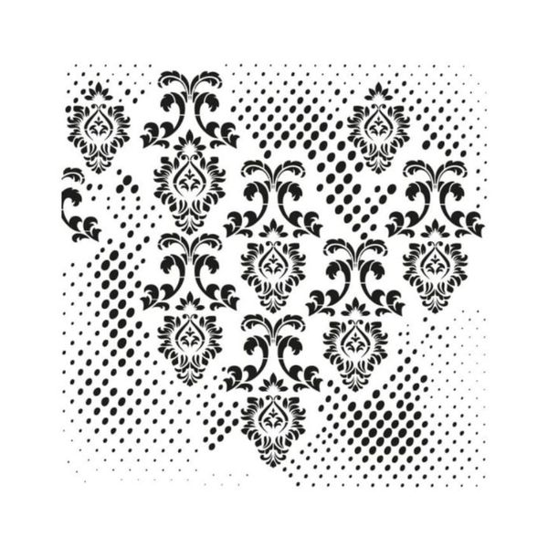 Cadence Stencil Damask Circles