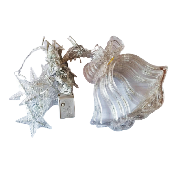 138 LED Christmas Bells Curtain String Multicolour Lights 2.5m RGB