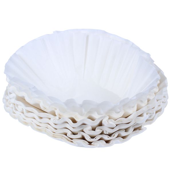 500Pcs 25Cm American Commercial Coffee Filter Paper Basket (White)