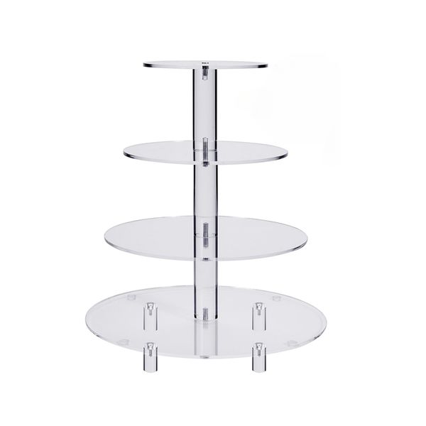 Acrylic 4-Tier Cupcake Stand Round