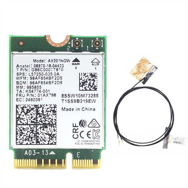 Ax201Ngw Wifi Card With 2Xantenna M 2 Cnvio2 2 4 Ghz/5Ghz For Win10