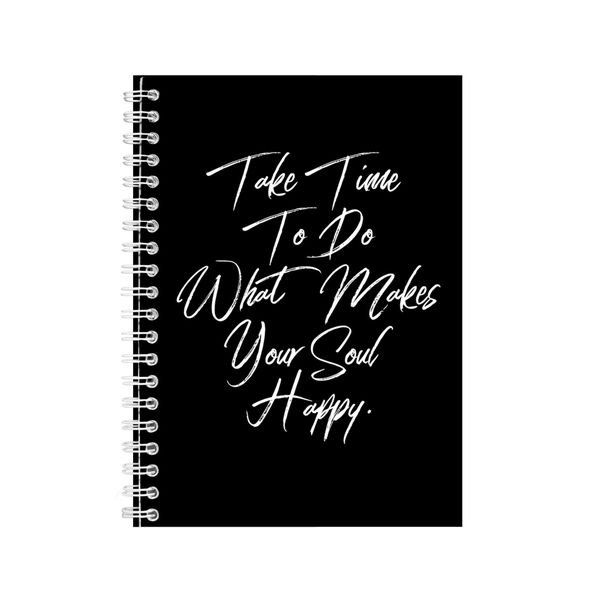 Happy A5 Notebook Spiral Lined Motivational Saying Graphic Notepad Gift 154