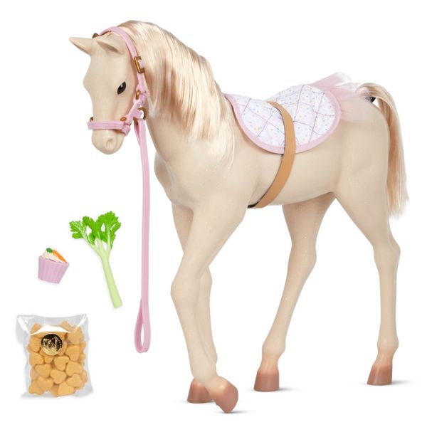 Our Generation - Baby Horse Toy - Birthday Cupcake - 46cm Doll Accessories - Pretend Play - Toys For Kids Ages 3 &amp; Up - Palomino Party Foal