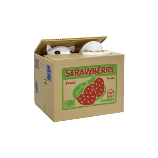 Creative Playful Kids Kitty Stealing Coin Money Saving Box