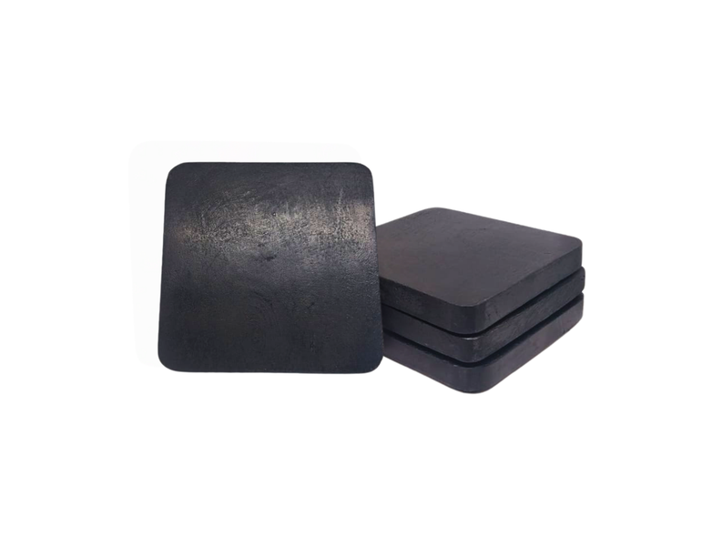 Decorative Wooden Painted Coasters - Set of 4