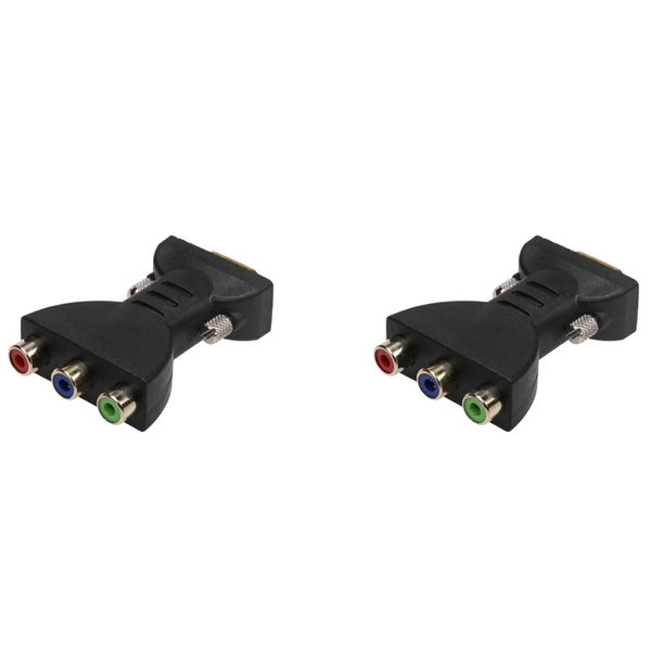 3 Rca Rgb Female To Hd 15-Pin Vga Style Video Jack Adapter Conventer