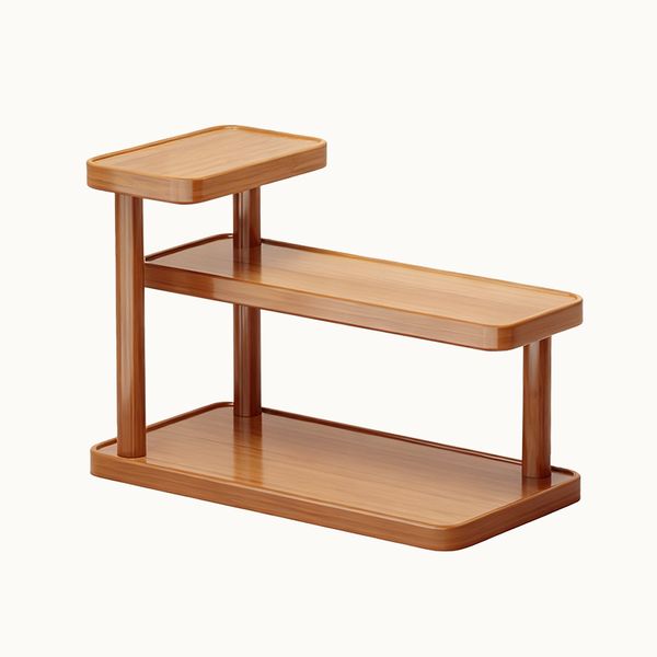 Brown Double Shelves &amp; Racks