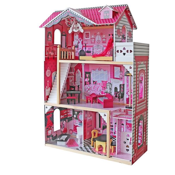 Dollhouse Cerise Pink Includes Furniture