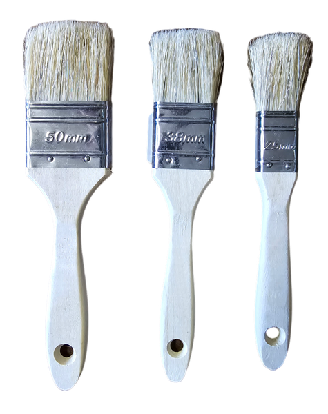 Camco (3 Piece) Paint Brush (Fiberglass Brush) - Wood Handle