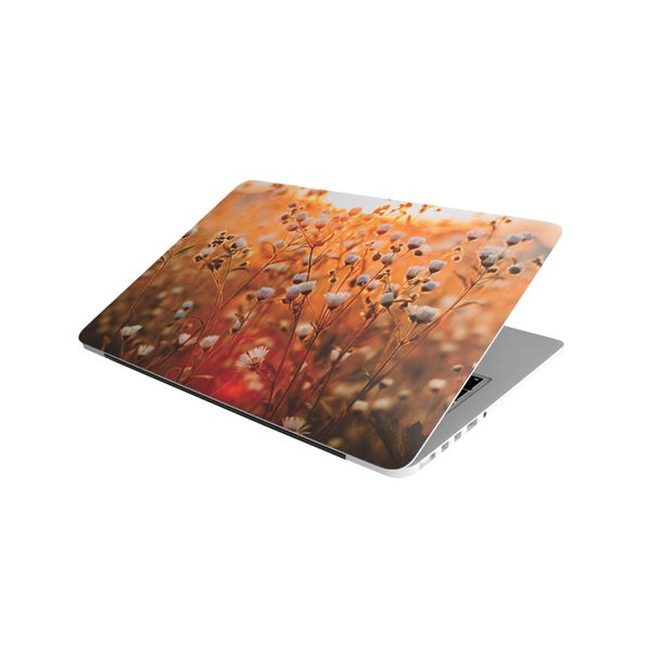 Laptop Skin/Sticker - White Flowers Sunset