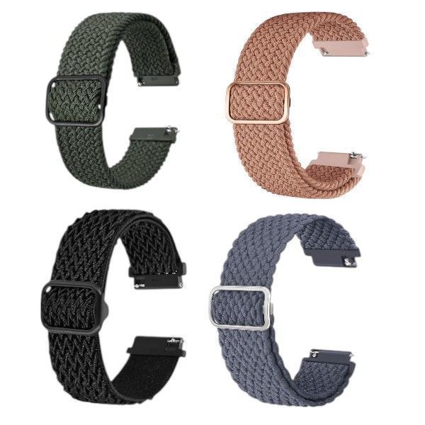 4-Pack High-Quality Braided Watch Bands- 38/40/41mm - Multicolor