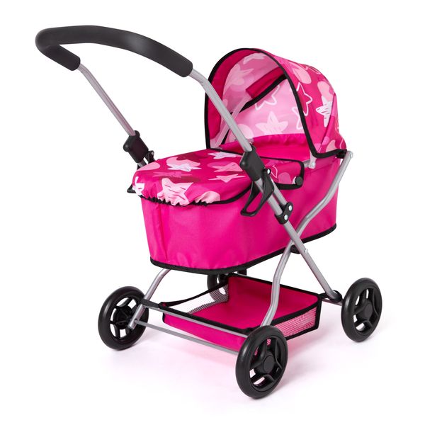 Bayer Toy Cossatto Dolls Pram (Pink) - 68cm Tall