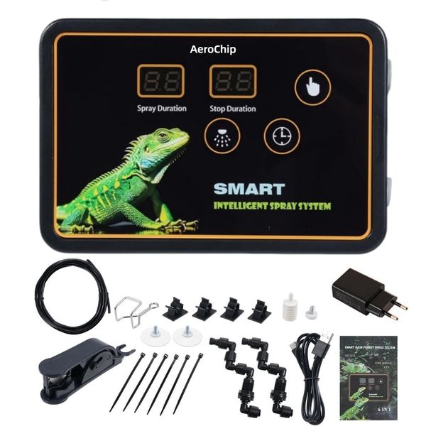 Smart Reptile Misting Humidifier System-Timed Spray with Dual 360 Nozzles