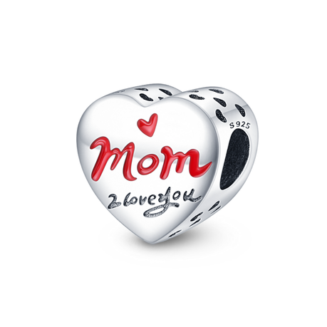 Heart Mom I Love You Charm For Charm Bracelet Image