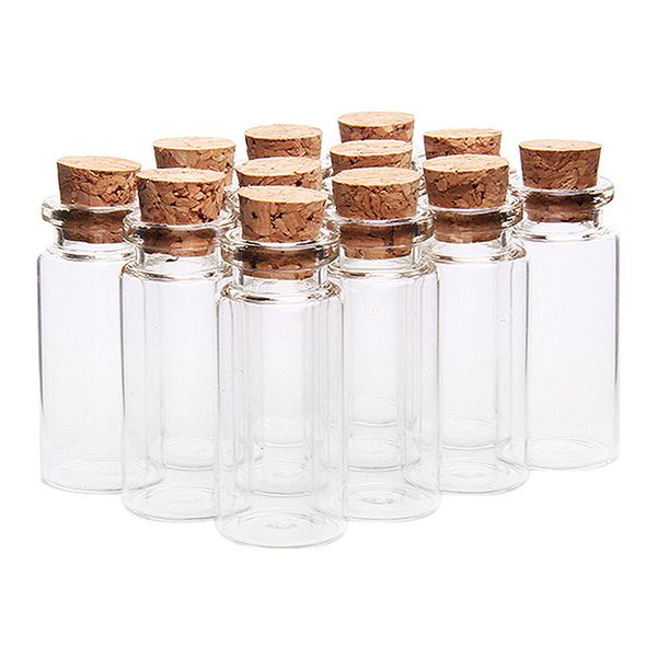 20 Pcs Vials Bottles Mini Glass Bottle With Cork Stopper Wish Bottles