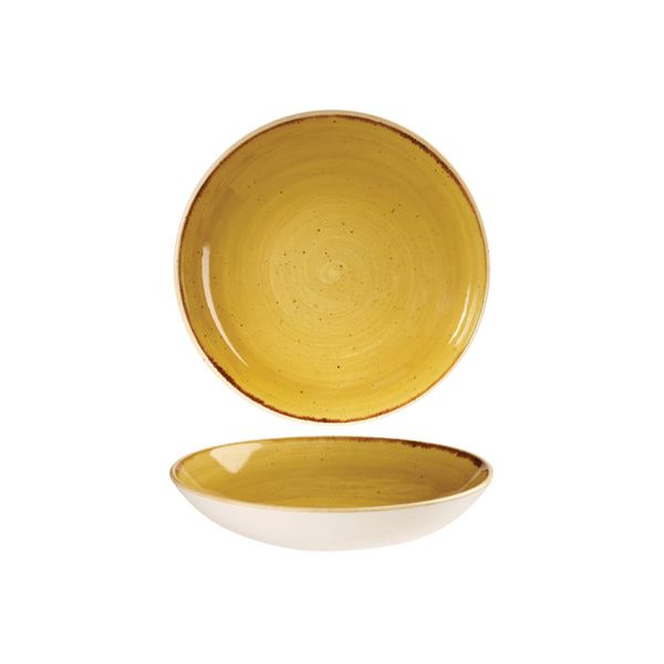 Stonecast Mustard Seed Yellow Coupe Bowl 12 Pcs