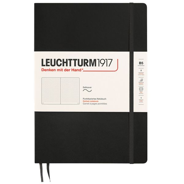 Leuchtturm Notebook Paperback (B6+), Hardcover, 219 Numbered Pages - Dotted