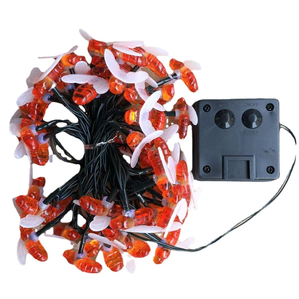 5m - 20 LED Solar powered Honey Bee Fairy Lights