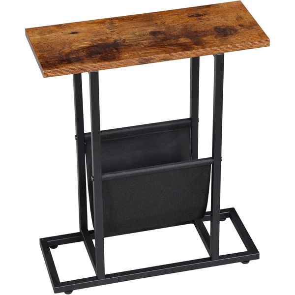 End Table with Storage Holder Small Narrow Side Table Slim End Table