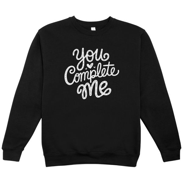 You Complete Me Kids Black Sweater