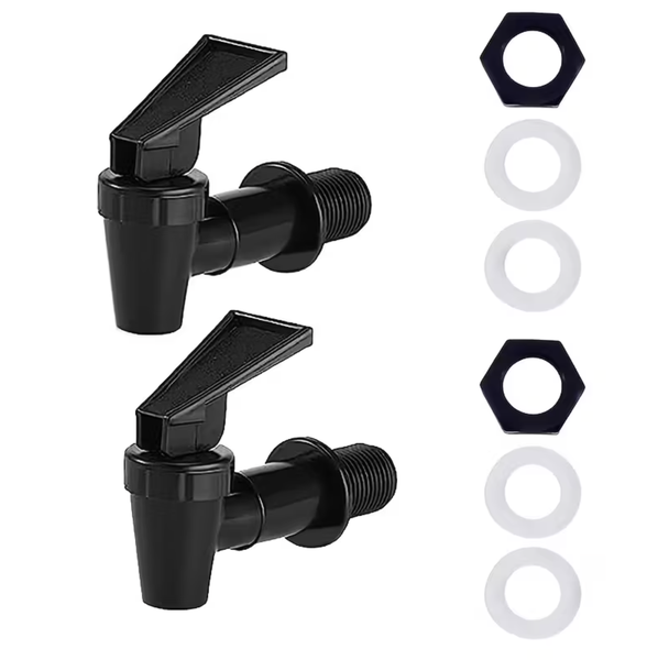 Tool 2 Piece Plastic Replacement Water Dispenser Tap Faucet (8cm)