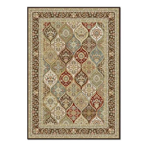 Home Decor Multi Colour Pattern Persian Inspired Design Rug Orange