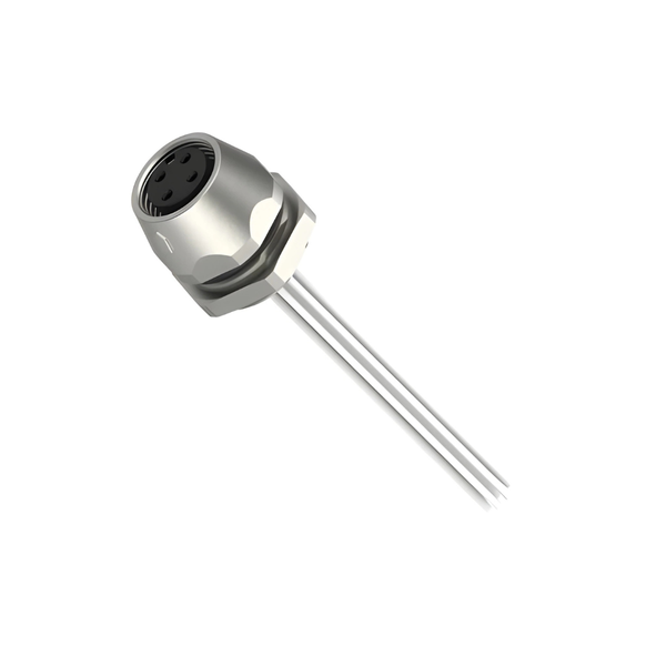 PM12AF4F-WL/16 M12 A Code Female 4-Pole Connector IP67 w/50cm Flylead