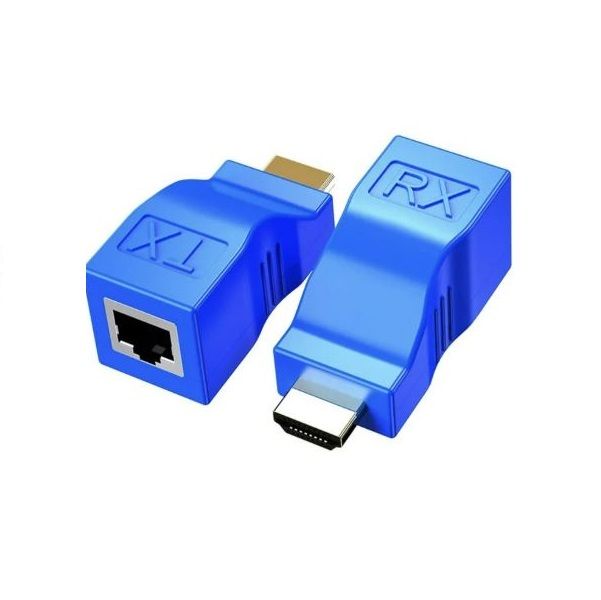 HDMI Extender Over CAT5/6 - 1080P HD Signal Booster Adapter (TX &amp; RX)