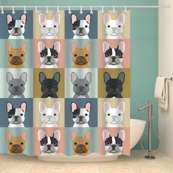 Shower Curtain French Bulldog