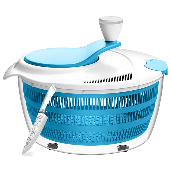 Smile mom Salad Spinner Vegetable Washer including Knife - Set of 2