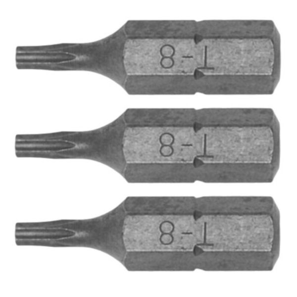 TengTools - 3PC 1/4'' TX Bit 25mm TX8 - TX2500803