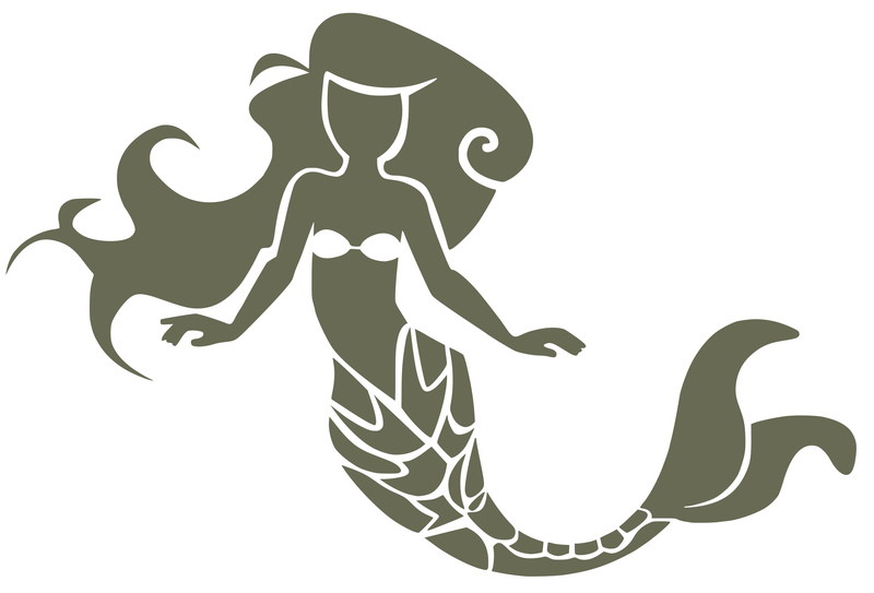 Beautiful Large Mermaid Stencil (40cm)