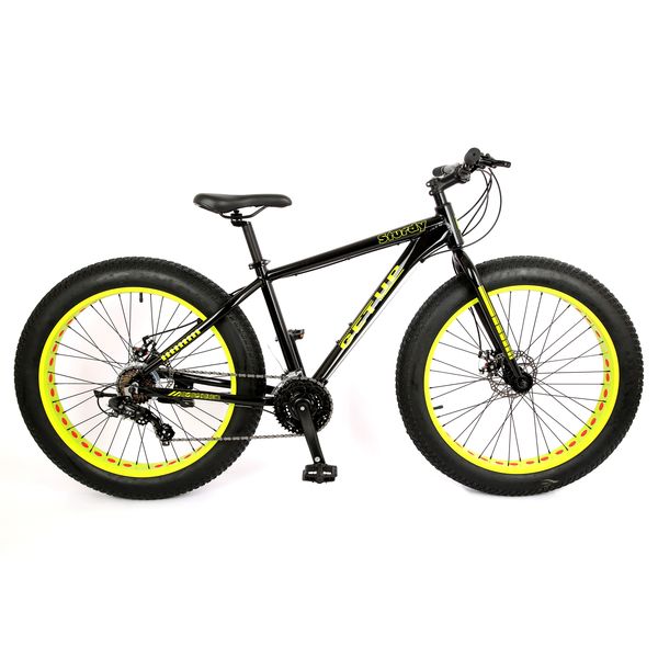 GetUp Sturdy Fat Tire Bike - 26" - Shimano Equipped - Black &amp; Yellow