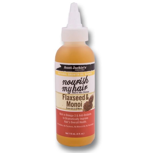 Aunt Jackie's Nourish My Hair Flaxseed Monoi Oil 118ml Shop Today