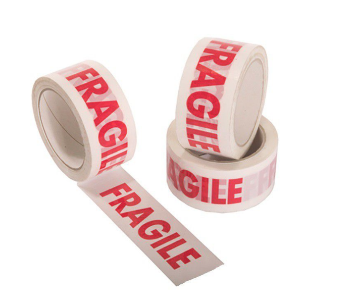 300m Fragile Printed Packaging Tape - 48mm x 300m, Pack of 3