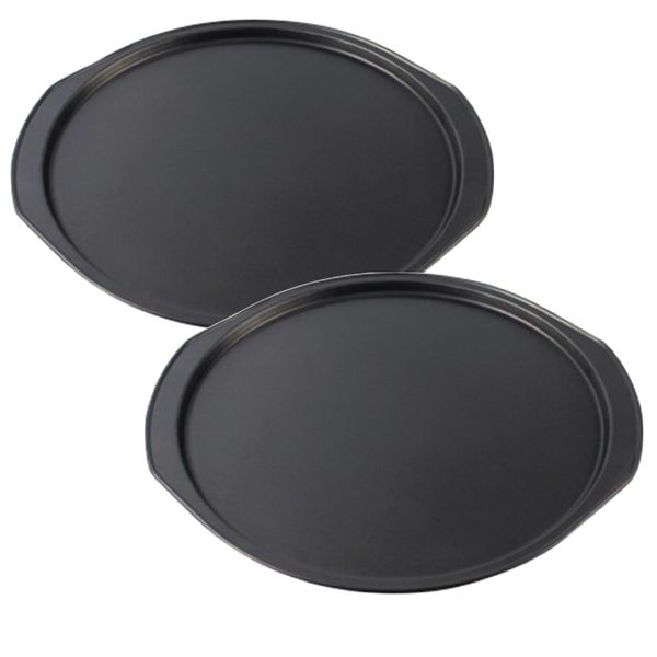 Kitchen Non- Stick Round With Handle Baking Roasting Pizza Oven Tray (32cm)