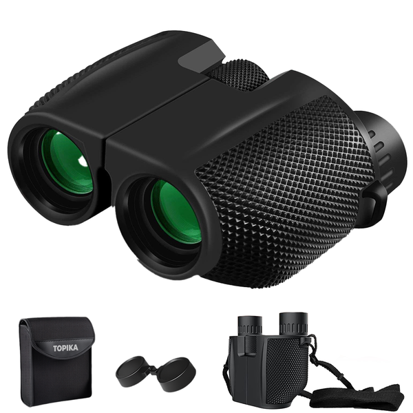 Topika 12x25 Compact Binoculars for Adults &amp; Kids, Large View, Low Light