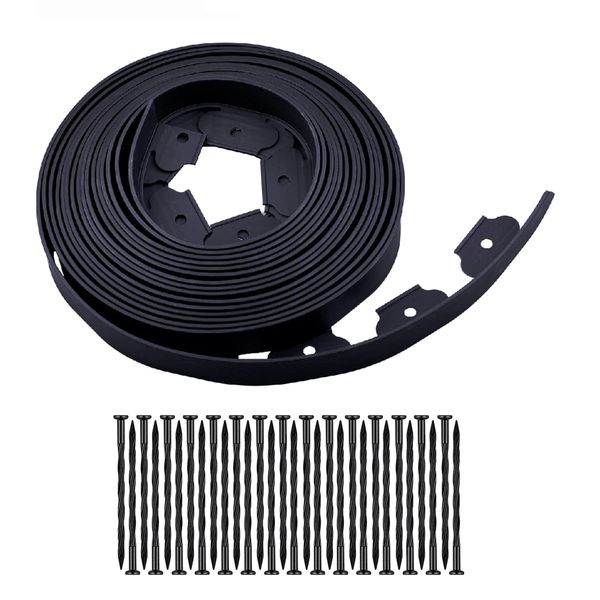 5cm x 5cm x10m L-Shaped Flexible Plastic Grass And Stone Isolation Belt