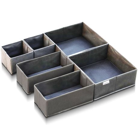 Hinotori Drawer Organizer Bins 4 Pack- Storage Basket Drawer Dividers for  Clothes,Underwear, Socks - Cloth Container Cube Bins f