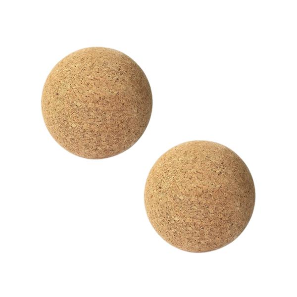 Cork Deep Tissue Massage Ball - 6cm - 2 Pack