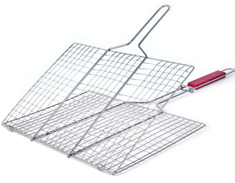 High Quality Stainless Steel Grill Grid for Braai with Wood handle