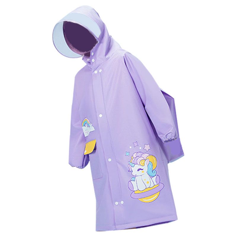 Kids Raincoat Full Body Rainproof Waterproof Rain Cape With Backpack Cover