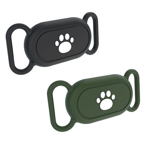 2 Pack Airtag Dog Collar Holder - Silicone Full Body Covered Protective