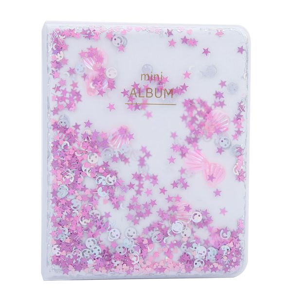 Pink Quicksand Bead Mini Photo Album
