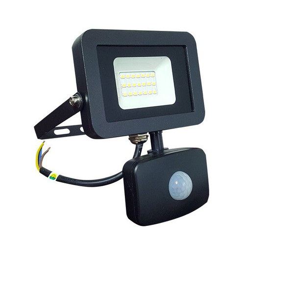 JB Luxx High-Quality 30W LED Flood Light with Motion Sensor - Black
