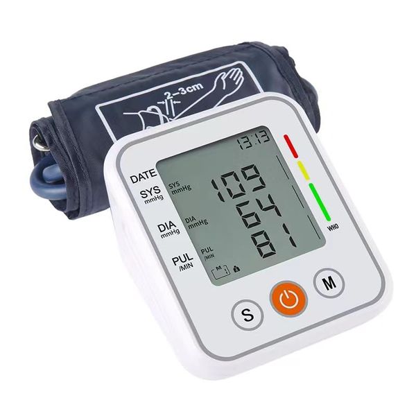 Rechargeable Arm High Blood Pressure Monitor Heartbeat LCD Large Screen