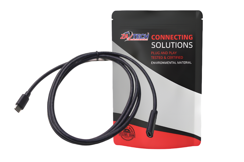 ZATECH Type-C Male to Type-C Female Extension Cable - 2 Meter