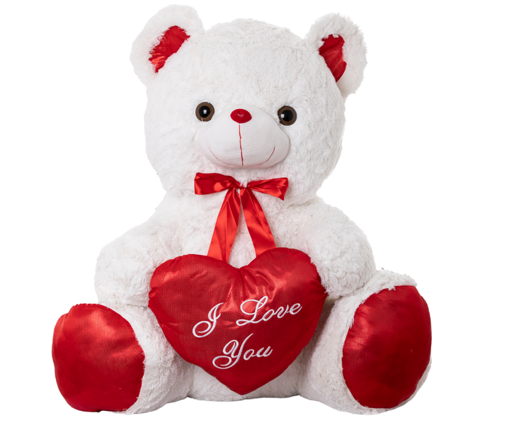Giant Cuddly Plush Stuffed I Love You Bear - 106.68 cm White Valentines Gift