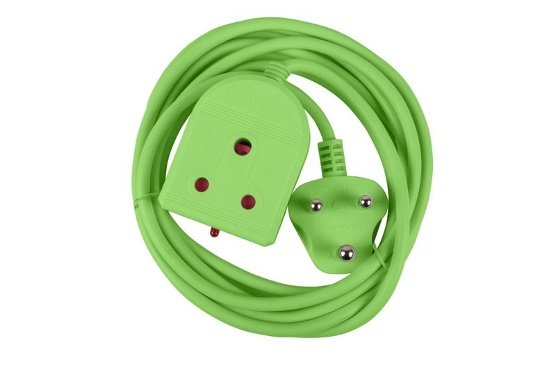 Electricmate 10A 3m Extension Lead - Green