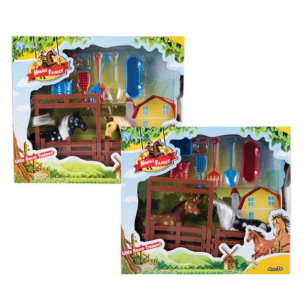 Bulk Pack x 2 Pony Ranch Horse Twin Set With Accessories